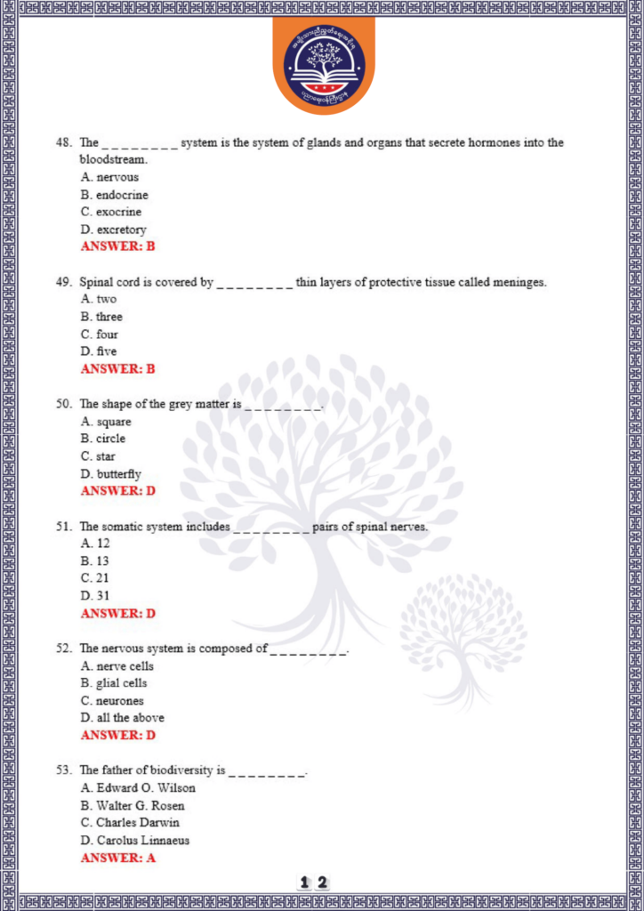 ပညာရေးဝန်ကြီးဌာန https://moe.nugmyanmar.org/be/sample-questions/2025/biology/