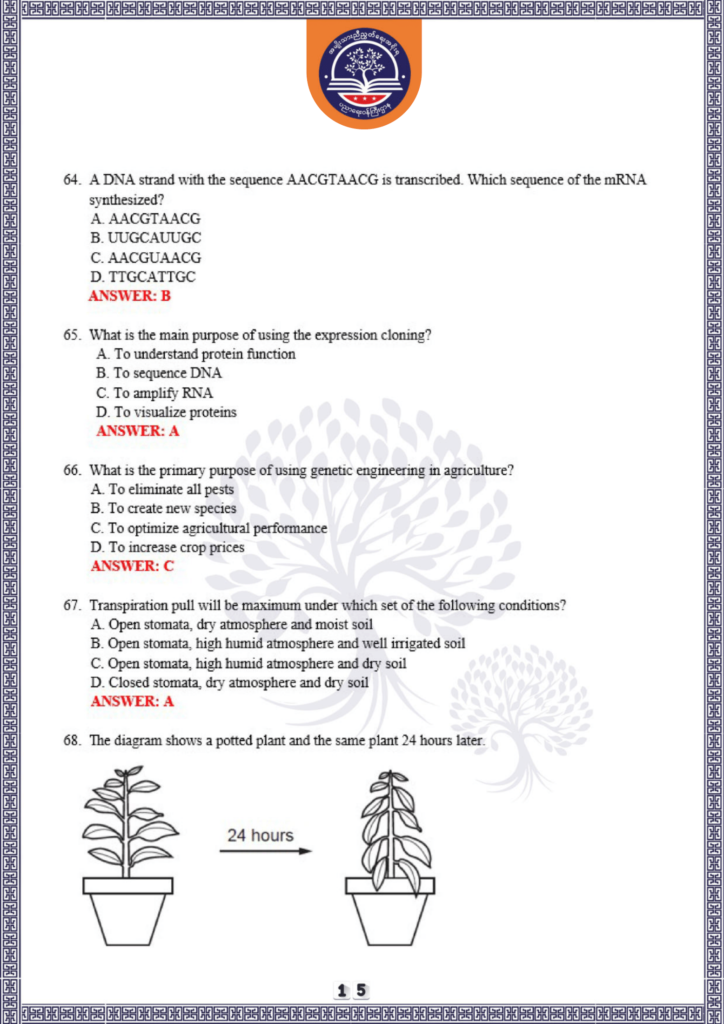 ပညာရေးဝန်ကြီးဌာန https://moe.nugmyanmar.org/be/sample-questions/2025/biology/