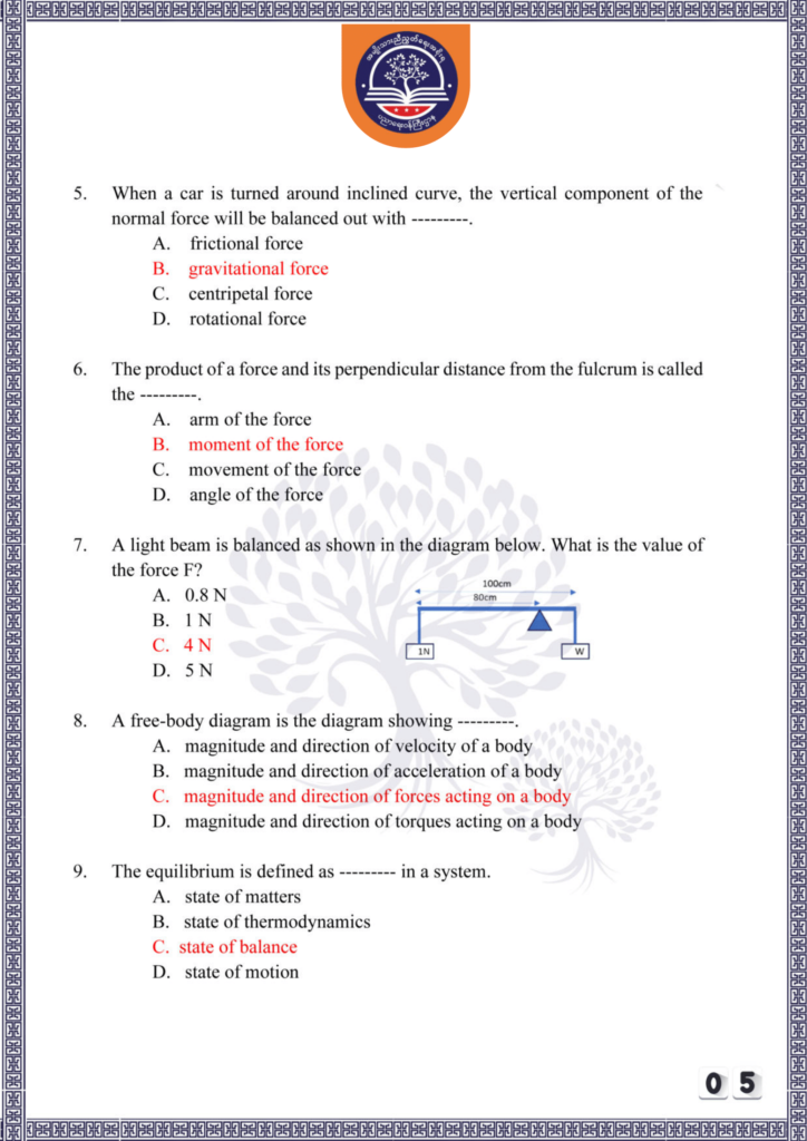 ပညာရေးဝန်ကြီးဌာန https://moe.nugmyanmar.org/be/sample-questions/2025/physics/
