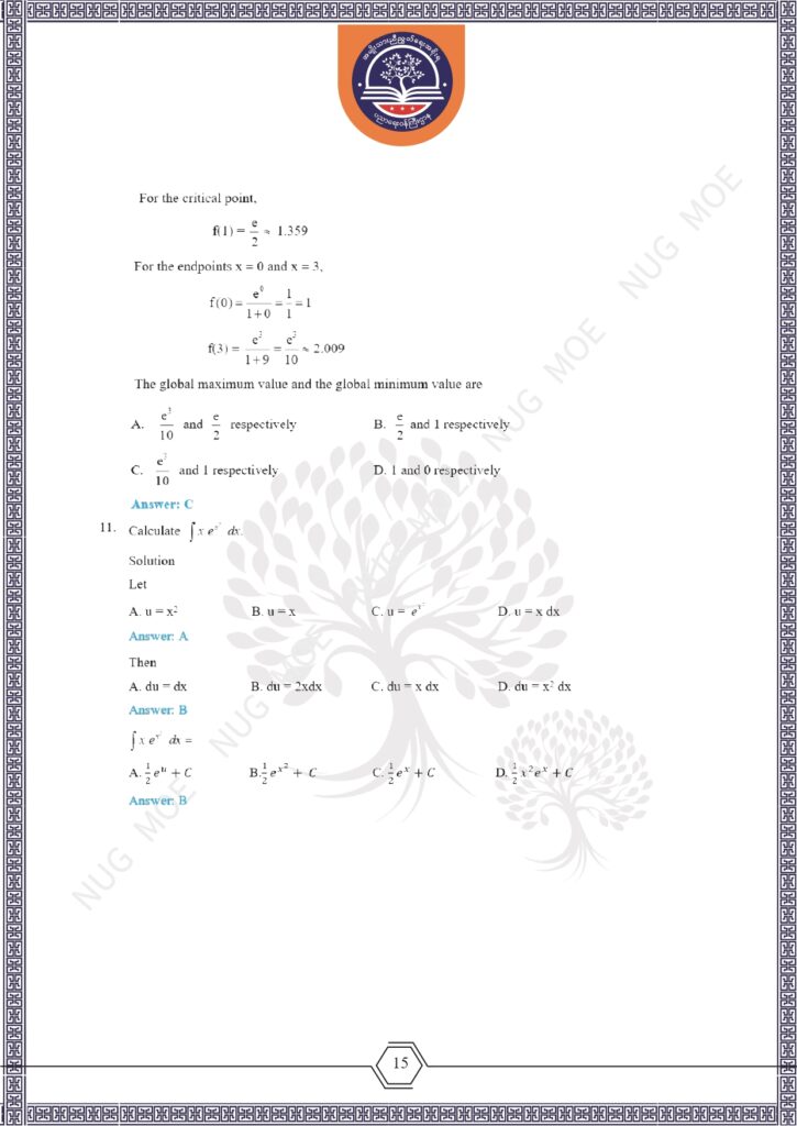 ပညာရေးဝန်ကြီးဌာန https://moe.nugmyanmar.org/msg-to-people/beca-sample-question-2026-maths/
